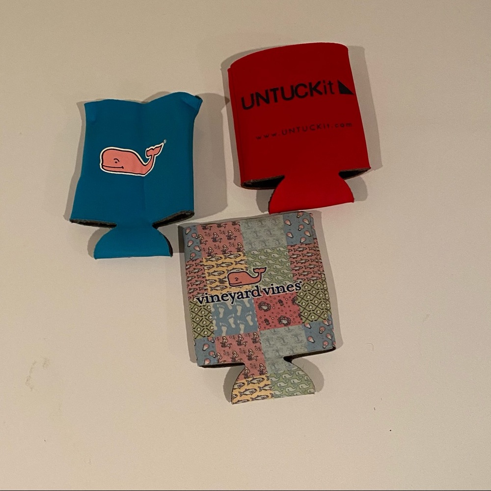 3 Vineyard Vines and Untuckit Koozies